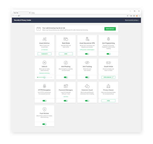 Avast SecureBrowser是一个私密、安全的浏览器，能够让您在网上安全浏览。